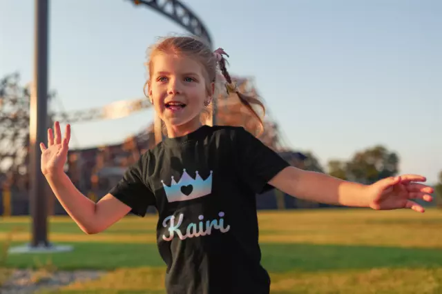 Custom Rainbow Crown Shirt Personalized Princess Name Tee