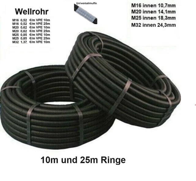 SeKi Flexibles Wellrohr Innen- 21mm 5 Meter geschlitzt offen SeKi Flexibles Wellrohr Innen- 21mm 5 Meter geschlitzt offen