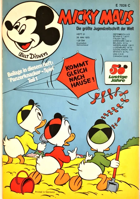 Micky Maus Comic Heft Nr.21 TOP Z 1 mit SB 1973 (119)