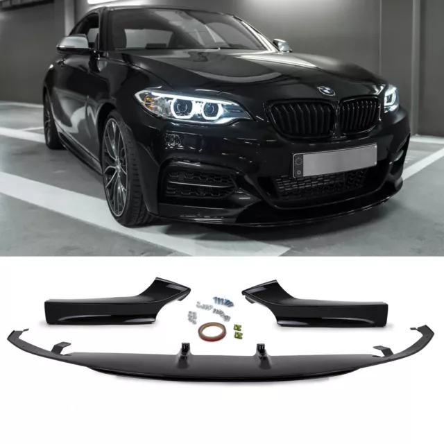 Sport-Performance Frontspoiler Lippe schwarz glanz für BMW 2er F22 F23 M-Paket