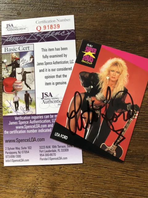 Lita Ford Autographed / Signed Pro Set Music Card — JSA Authenticated - Rock