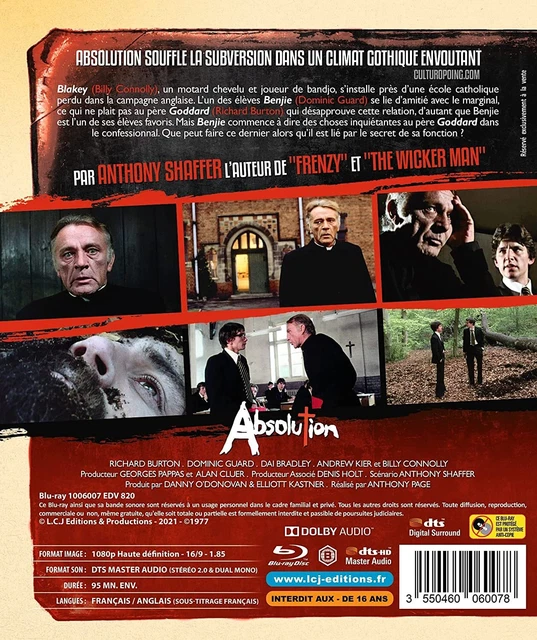 ABSOLUTION (BLU-RAY) RICHARD Burton Dominic Guard David Bradley Billy ...