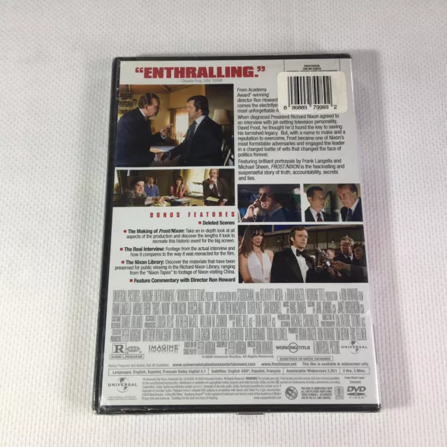 FROST NIXON KEVIN BACON RON HOWARD Sam Rockwell widescreen BRAND NEW DVD SEALED 2