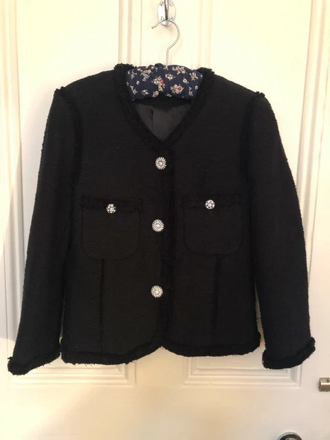 Zara navy shop textured coat