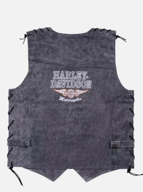 Gilet Da Moto Harley Davidson Giubbotto Da Uomo Café Racer 100% Vera Pelle