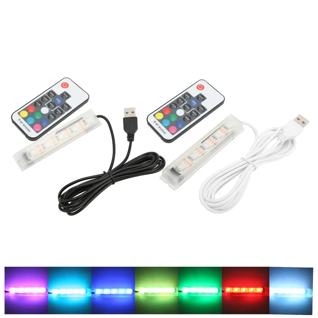 Micro Aquarium Light USB Powered Remote Control Colorful Fish Tank LED Lamp