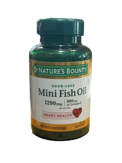 Nature's Bounty Dietary Supplement 90 Mini Fish Oil 1290mg Omega-3 Exp 6/25
