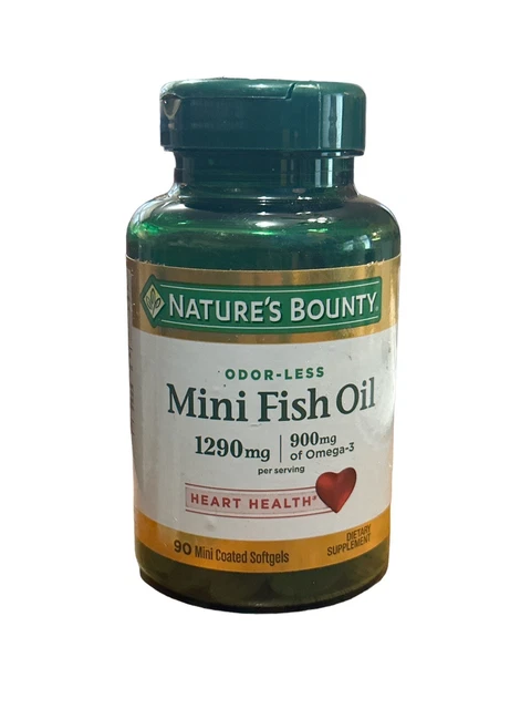 Nature's Bounty Dietary Supplement 90 Mini Fish Oil 1290mg Omega-3 Exp 6/25 Nature's Bounty Dietary Supplement 90 Mini Fish Oil 1290mg Omega-3 Exp 6/25