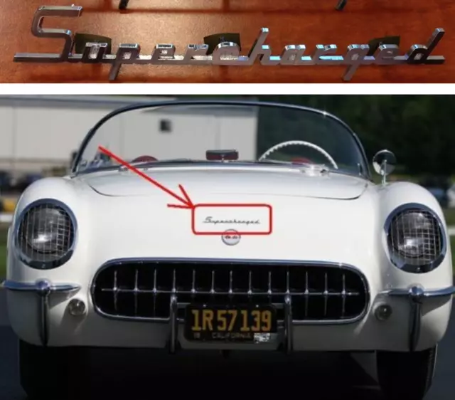 McCulloch 1953 Corvette Supercharger emblem Ford Thunderbird 1957 VS57 ORIGINAL McCulloch 1953 Corvette Supercharger emblem Ford Thunderbird 1957 VS57 ORIGINAL