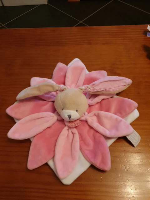 Doudou Et Compagnie Lapin Rose Blanc Pétales Collector Étoile