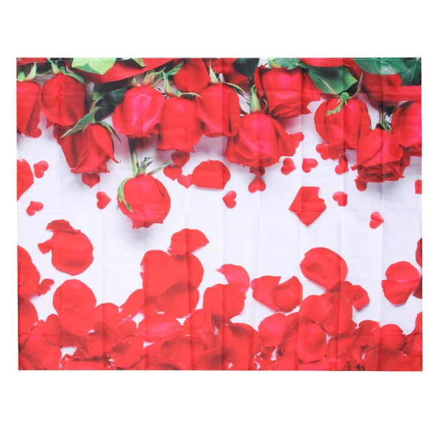 Chic Rosa Impresión Baño Cortina Encantadora Cortina de Ducha Moda Hogar Baño Decoración Cortina