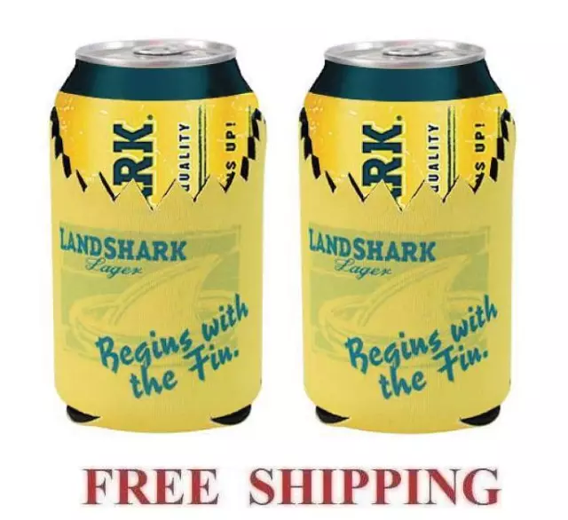 Landshark Lager 2 Sharkbite Beer Can Holders Cooler Coolie Koozie Huggie New