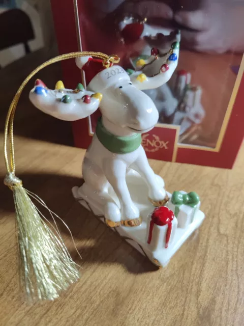 LENOX - NEW !!!! 2023 Annual Ornament Marcel The Moose -New in Box