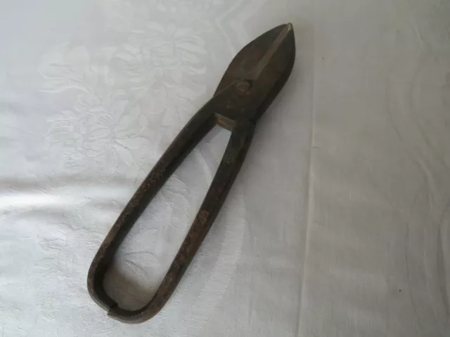 Alte Gartenschere Rosenschere ohne Marke Metall schwarz ca. 26 cm lang