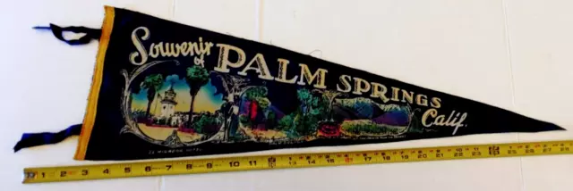 Vintage Palm Springs California El Mirador Hotel Felt Pennant 26.5" {F1140}