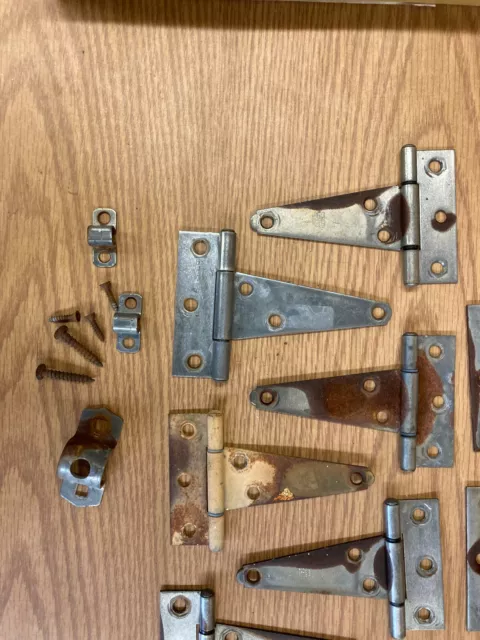 Huge Lot Of Vintage Stanley/ National/ Misc. Barn Door Hinges, Latch, Hardware 5