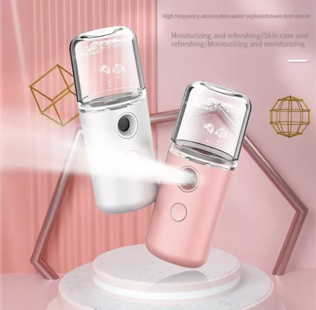 Mini Nano Gesichts Spray Nebel Hautpflege Feuchtigkeit USB Aufladbar