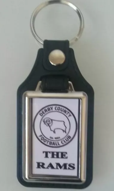 Derby  county F. C. quality  leather fob keyring.