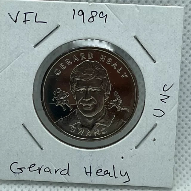 VFL 1989 Gerard Healy Swans Medal (AB61106/X551)