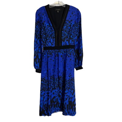 Ted Baker London Size 1 Maryema Topaz Print Leopard Midi Dress Womens Size 4