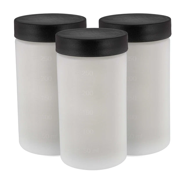 3 tazas de solución de bronceado en aerosol Belloccio con tapas, ajuste pistola aplicadora de turbina G26