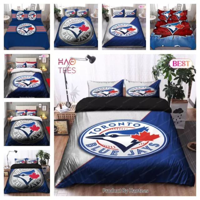 Toronto Blue Jays Duvet Cover Bedding Set Pillowcase Home Bedroom Decor