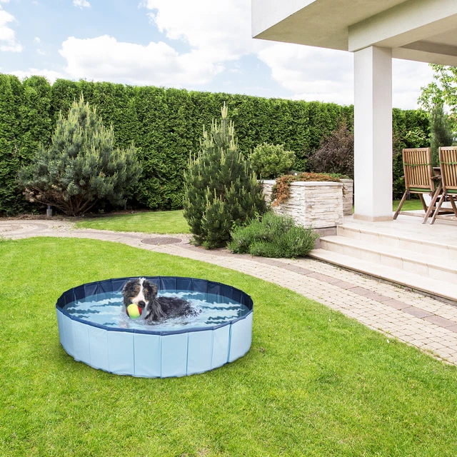 Pool Piscina Vasca In Plastica Per Cani Animali Domestici Pieghevole Giardino