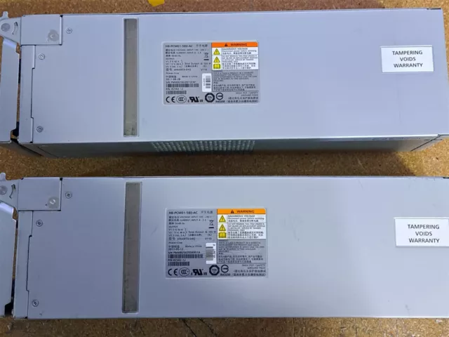 Lot of 2 x NetApp HB-PCM01-580-AC 580W Power Supply