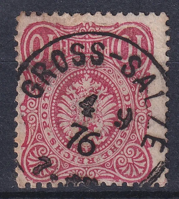 59662) GROSS-SALZE Prov. Sachsen OPD Magdeburg Stempel 1876 auf Mi.-Nr. 33