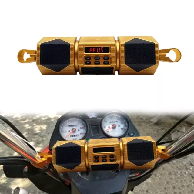 Motorrad MP3 Player Lenker Lautsprecher Bluetooth Musik FM Radio Wasserdich1637