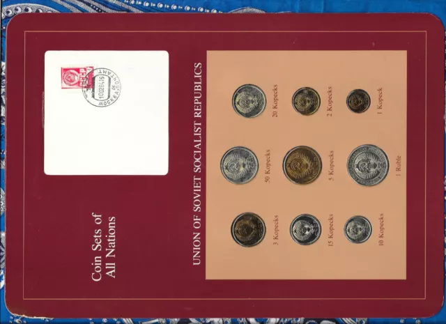 Coin Sets of All Nations USSR Russia w/card All 1976 20 Kopeck UNC Cat -$600+