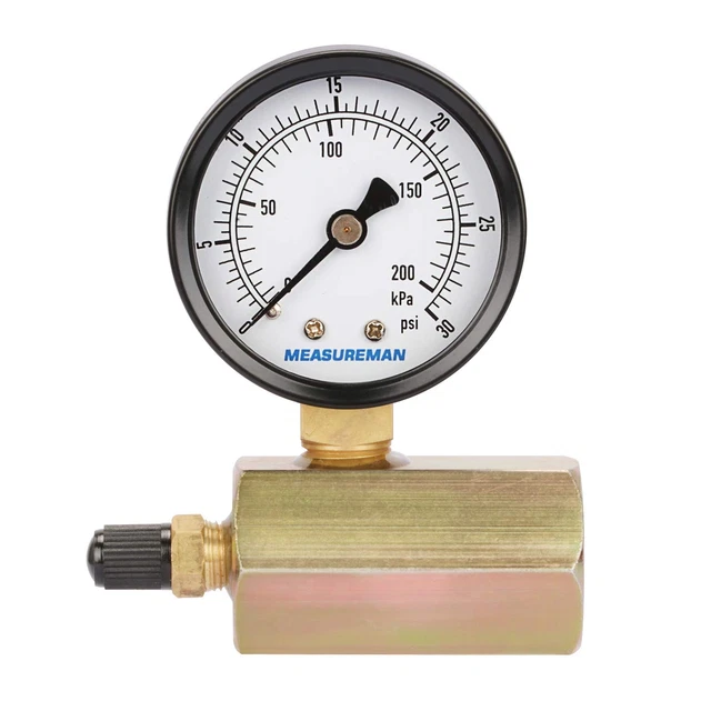 2" Steel Gas Pressure Test Gauge Assembly, 3/4" FNPT Connection, 0-30 Psi/Kpa, -