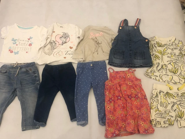 Baby girls 9 -12 months clothing bundle - 10 items excellent condition