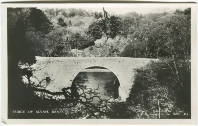 BRIDGE OF ALVAH, BANFF - Banffshire Postcard