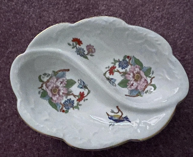Aynsley Pembroke Fine Bone China Divided Relish/Candy Dish Made in England