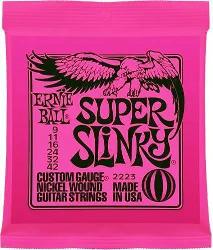 Electric Guitar Strings, Super Slinky 09-42, Ernie Ball 2223