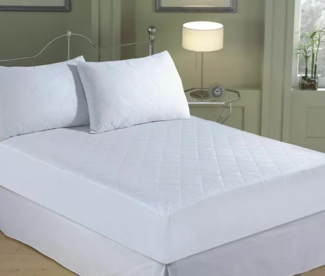 Extra Deep 12" Quilted Matress Mattress Protector Fitted Bed Cover:all Sizes