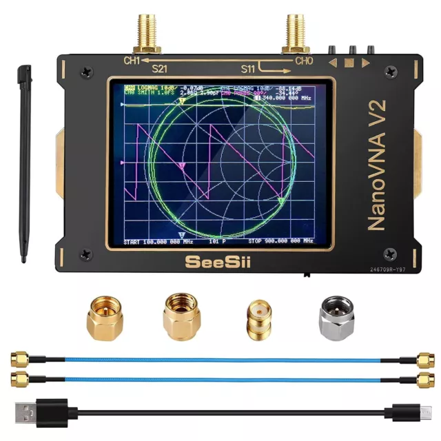 NanoVNA-H4 Vector Network Analyzer 10KHz-1.5GHz HF VHF UHF SAA-V2 10KHz~3GHz