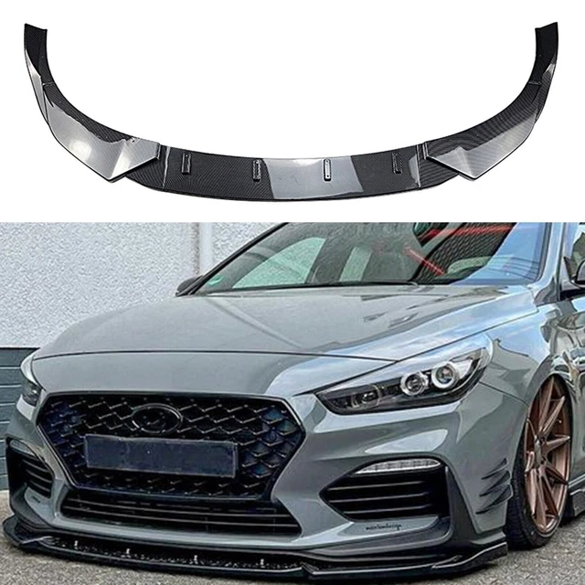 CARBON FIBER LOOK Front Bumper Spoiler Lip For Hyundai I30N MK3 17-19 ...