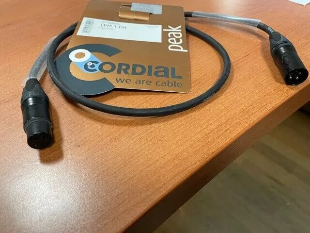 Cordial CPM 1 Câble micro FM 1m XLR CMK222 Neutrik noir 3 broches mâle -...