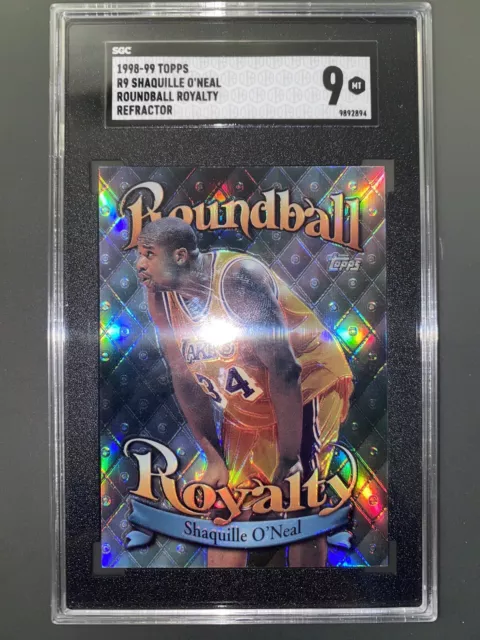 Shaquille O’Neal 1998 Topps Roundball Royalty refractor graded SGC 9 very rare