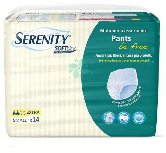 Serenity Pull Up Soft Dry Be Free Extra Pannoloni Pants Mutandina Taglia S Confe