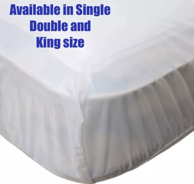 Waterproof Mattress Protector Sheet Cover All sizes Bed Fitted Vinyl Hygienic