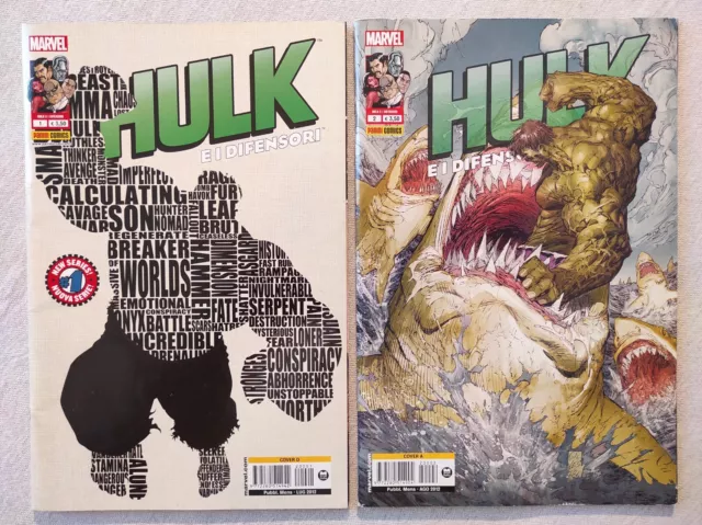 HULK E I DIFENSORI n. 1 (COVER D) e 2 (COVER A) - PANINI COMICS - EDICOLA