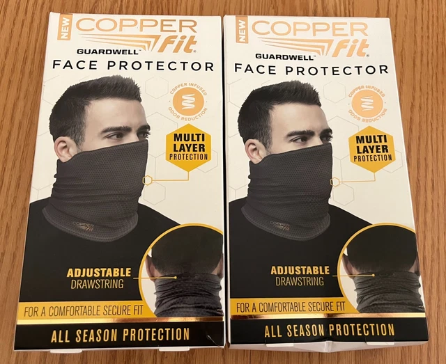 2 Copper Fit GuardWell Face Protector, Multi Layer Protection, Adjustable - GRAY