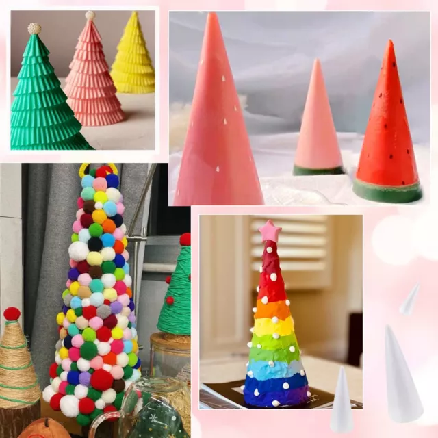 Craft Foam Cones for DIY Painting Pack of 3 Perfect for Winter Celebrations