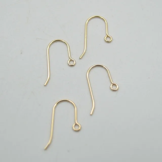 14 Karat Gold Gefüllter französischer Ohrring Draht - 0,76 mm x 20 mm - 2 oder 6 Stück