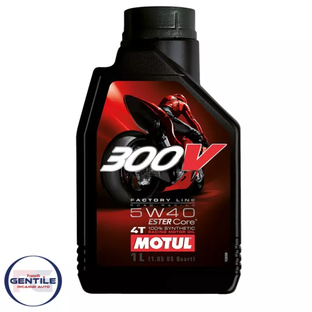 MOTUL 300V Factory Line Road 5W-40 4T 100% Synthétique 1 Lt Huile Moteur 104112