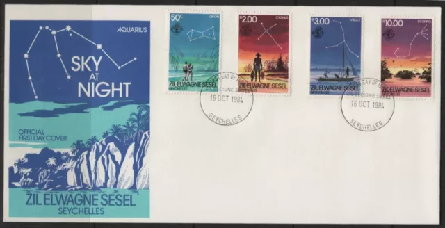 Seychelles ZES FDC 16.10.1984 Sky at Night Aquarius Orion Scorpio Virgo Cygnus