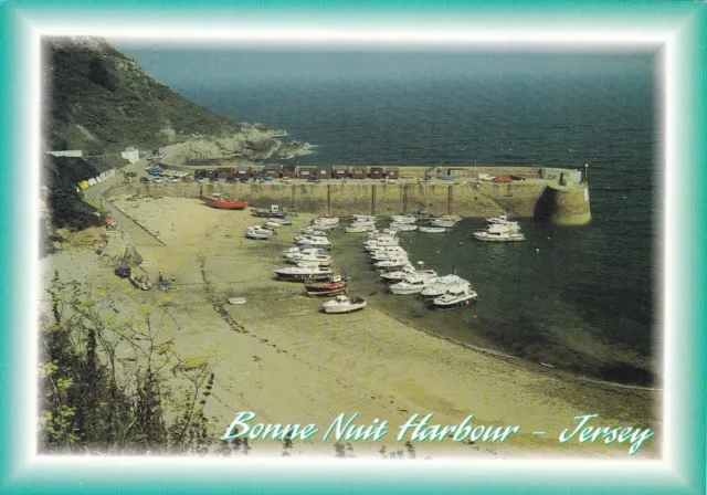 Bonne Nuit Harbour Jersey Postcard unused VGC